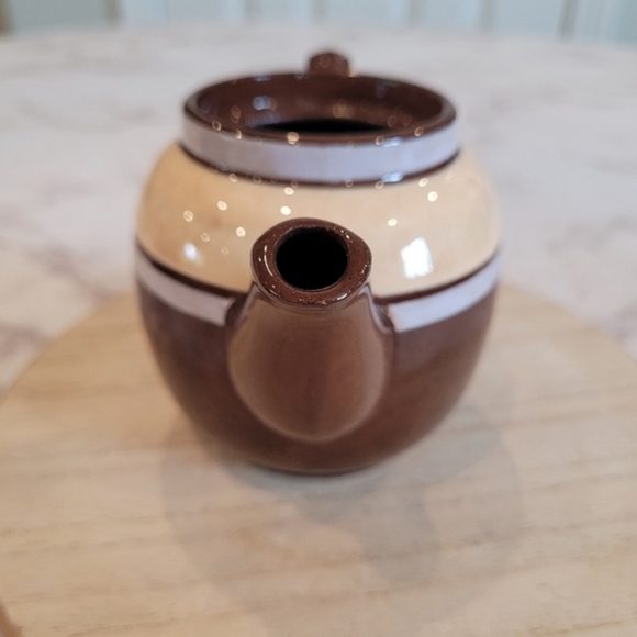 Sadler England Mini Vintage Tea Pot Brown Cream - Picture 2 of 12